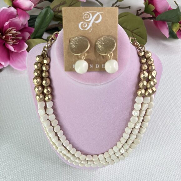 Plunder Design Fashion Jewelry Boutique Boho Necklace Earrings Set New - Picture 4 of 10